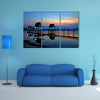 Sunset at Bueng See Fai, Phichit, Thailand multi panel canvas wall art