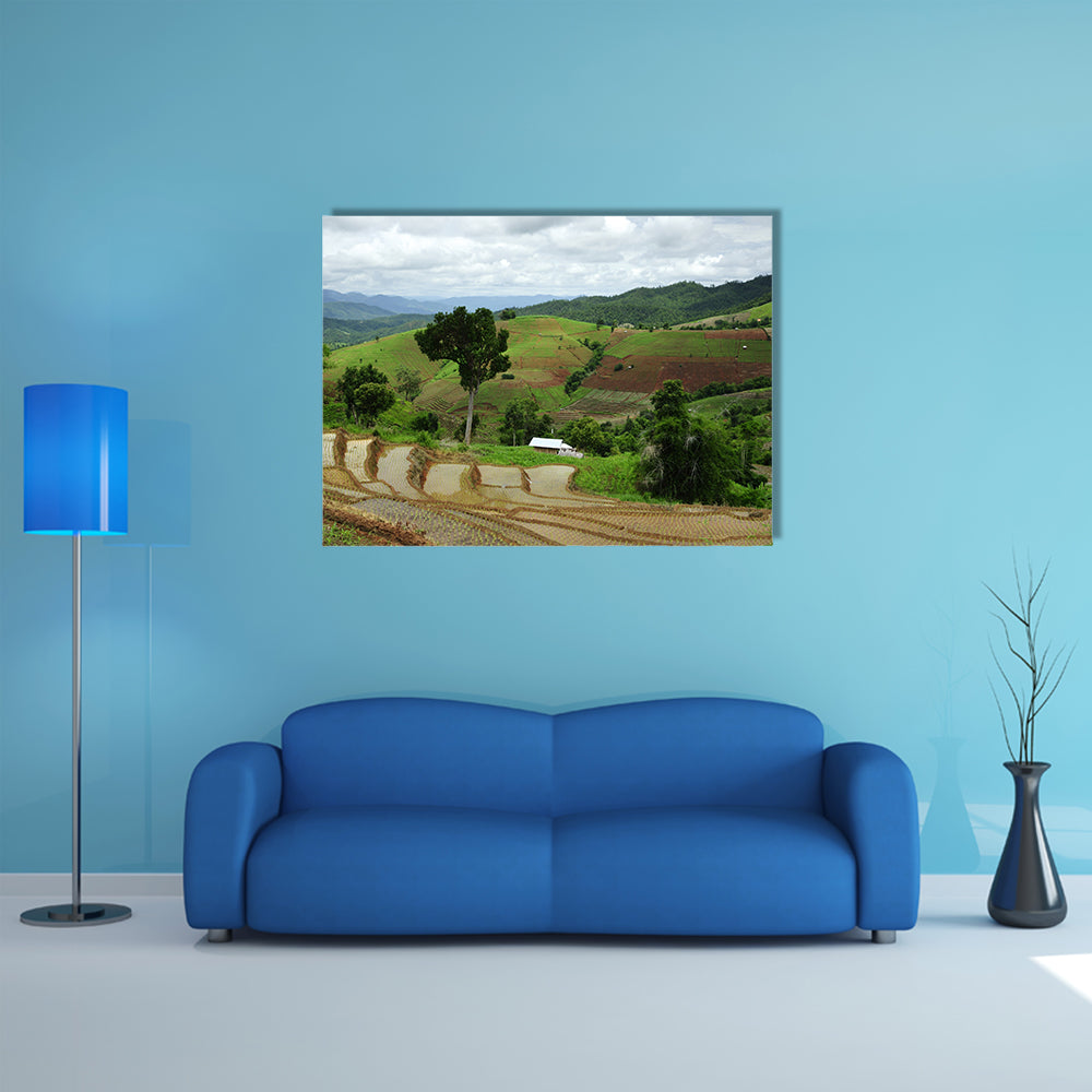Rice Terrace at Maechaem in Thailand multi panel canvas wall art