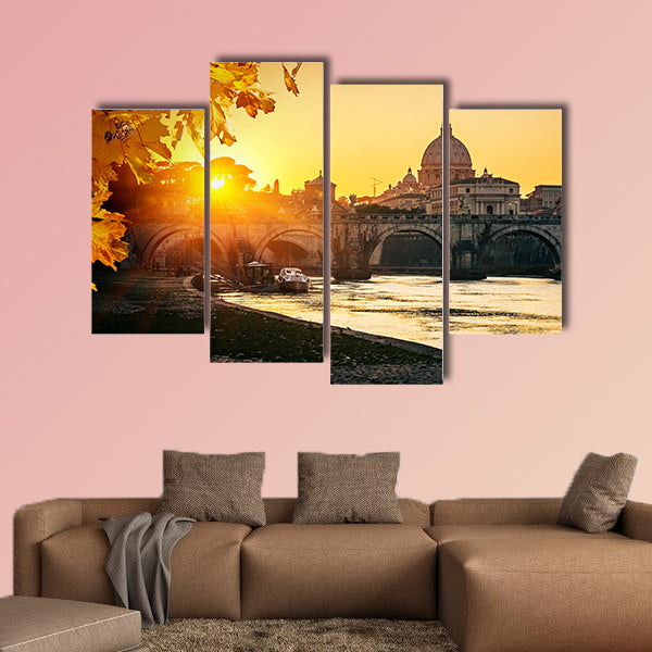 View at Tiber and St Peter multi panel canvas wall art