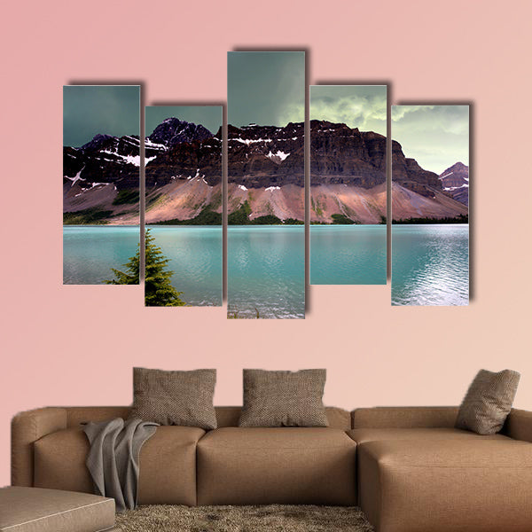 Alberta Glacier Lake in the Rocky Mountains multi panel canvas wall art
