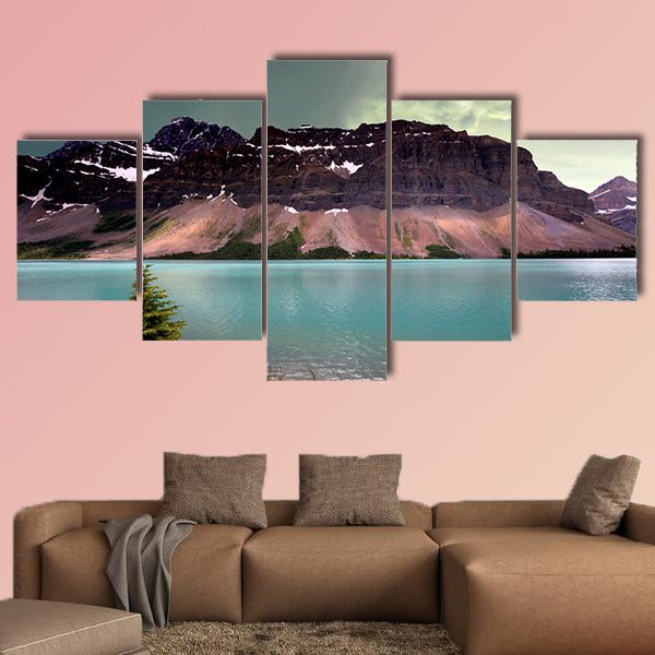 Alberta Glacier Lake in the Rocky Mountains multi panel canvas wall art