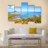 Helicopter flight over the island at Mauritius Multi panel canvas wall art