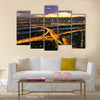 Panorama of Vienna with Danube River Island  multi panel canvas wall art