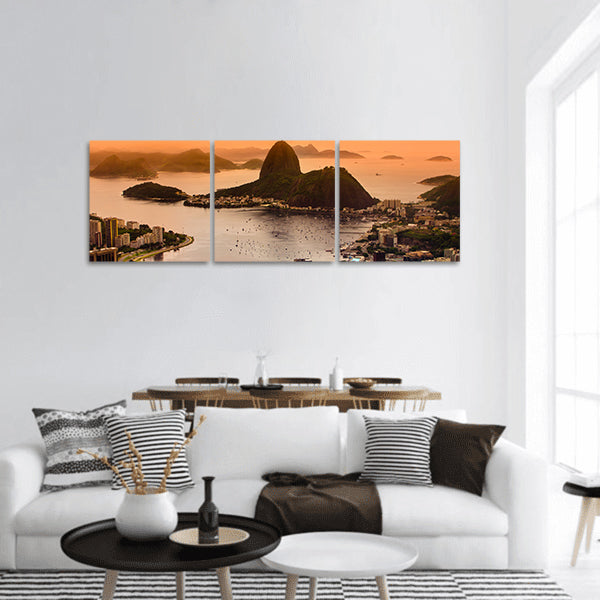 Rio de Janeiro Brazil Suggar Loaf ,Botafogo beach Corcovado panoramic canvas wall art