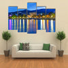 Scenic summer evening panorama of Black Sea pier and port harbor in Ukraine Multi panel canvas wall art