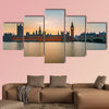 Big Ben and Houses of parliament at dusk multi panel canvas wall art