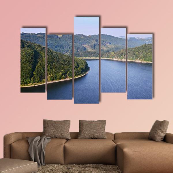 Aerial view of the coast multi panel canvas wall art