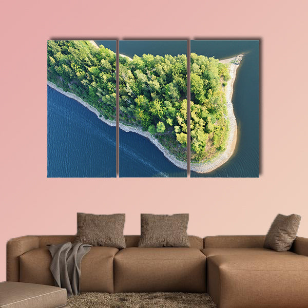 Aerial view of the coast multi panel canvas wall art