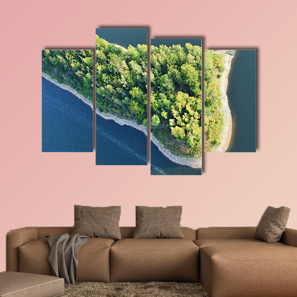 Aerial view of the coast multi panel canvas wall art