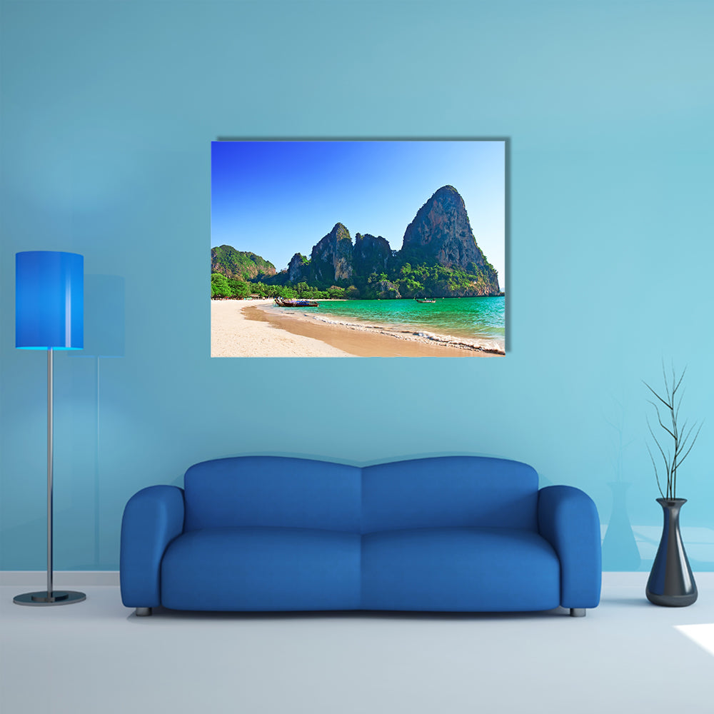 The Railay beach in Krabi, Thailand, Asia Multi Panel canvas wall art
