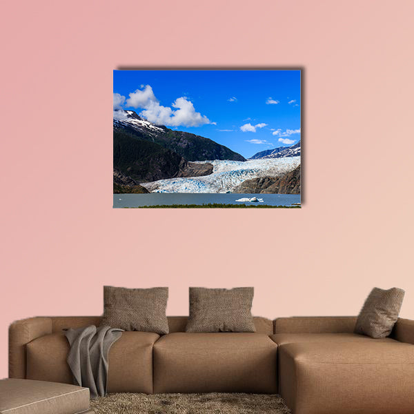 Mendenhall Glacier and Lake in Juneau in the Alaska, multi panel canvas wall art