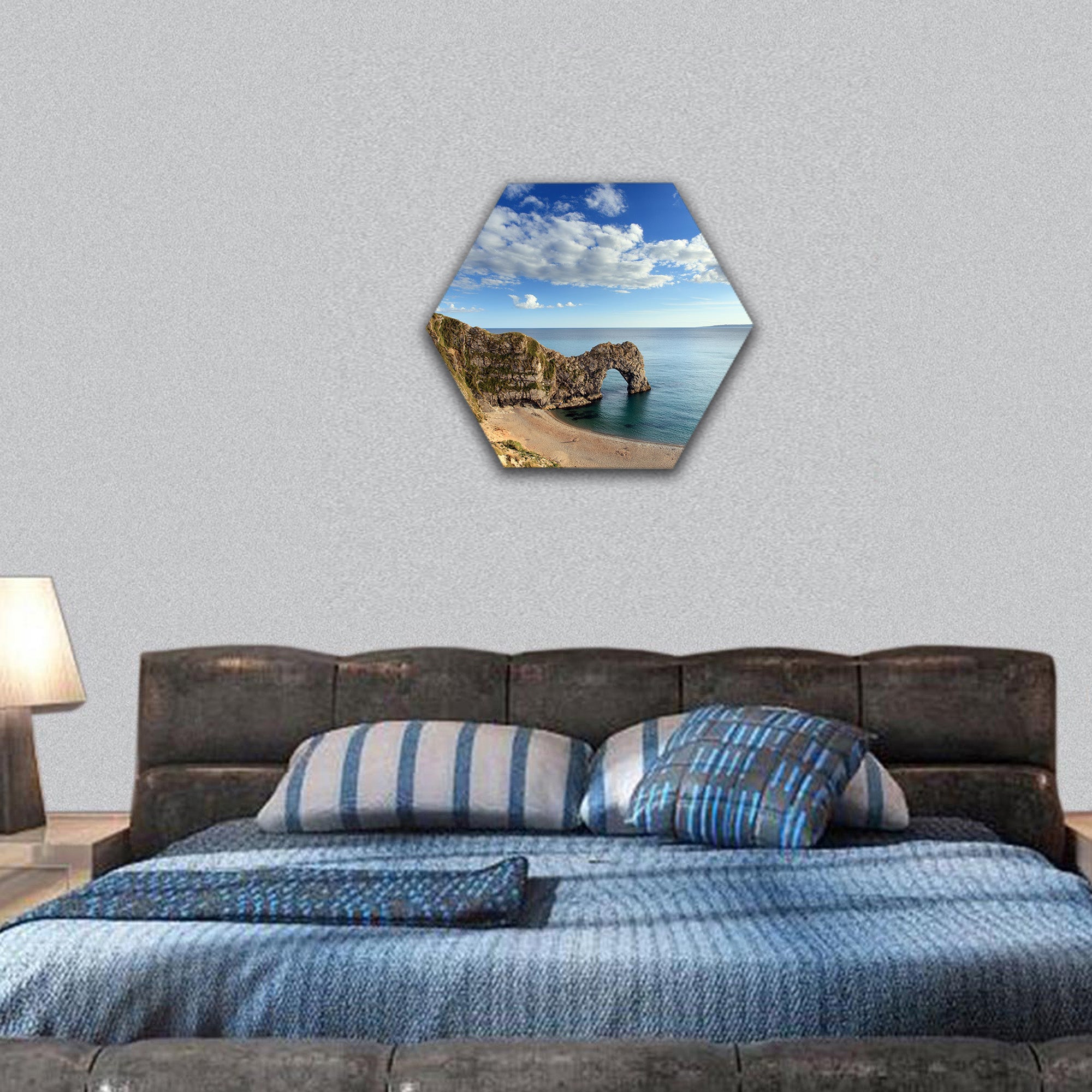 Durdle Door Dorset England hexagonal canvas wall art