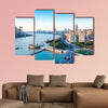 Shanghai morning, beautiful Huangpu River and the bund, China multi panel canvas wall art