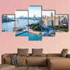 Shanghai morning, beautiful Huangpu River and the bund, China multi panel canvas wall art