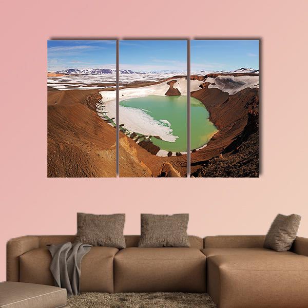 Volcano Krafla, Iceland multi panel canvas wall art