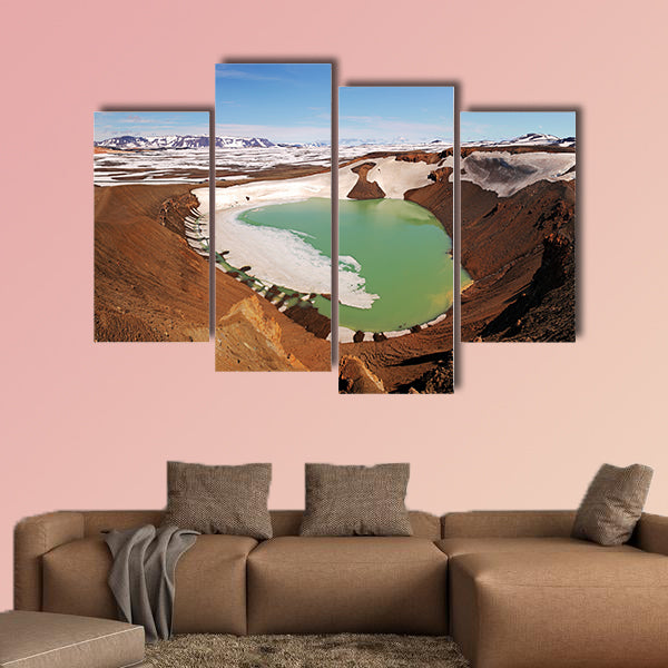 Volcano Krafla, Iceland multi panel canvas wall art