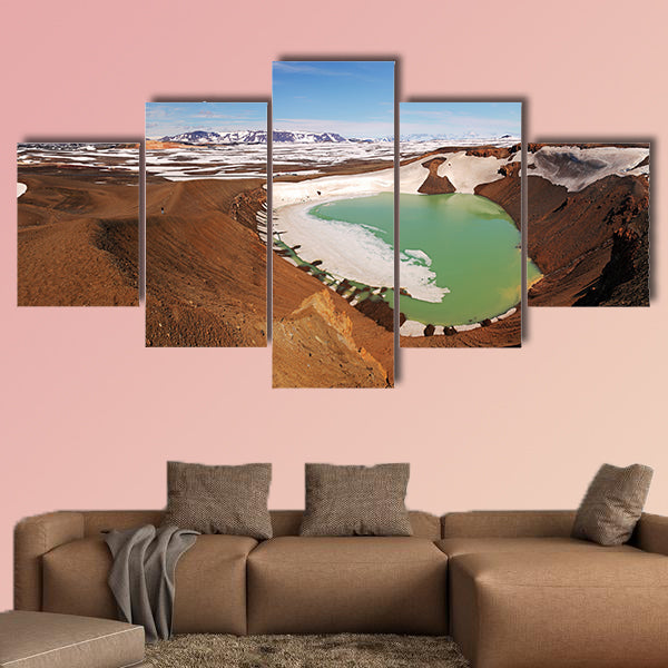 Volcano Krafla, Iceland multi panel canvas wall art