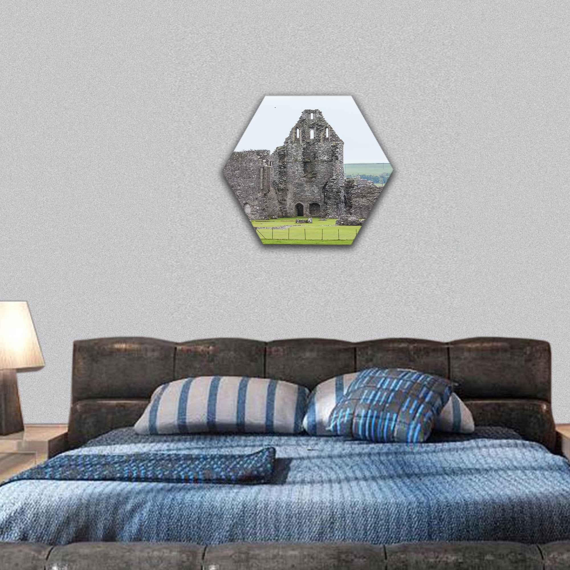 Ruins of Glenluce Abbey, Scotland hexagonal canvas wall art