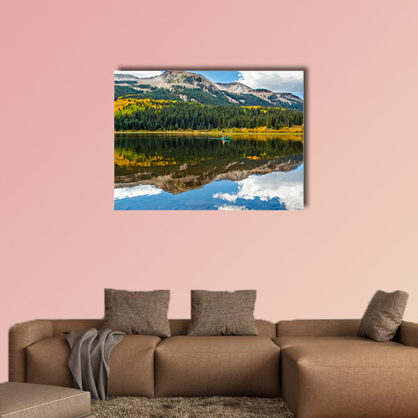 The Lost Lake in autumn, in the Colorado multi panel canvas wall art