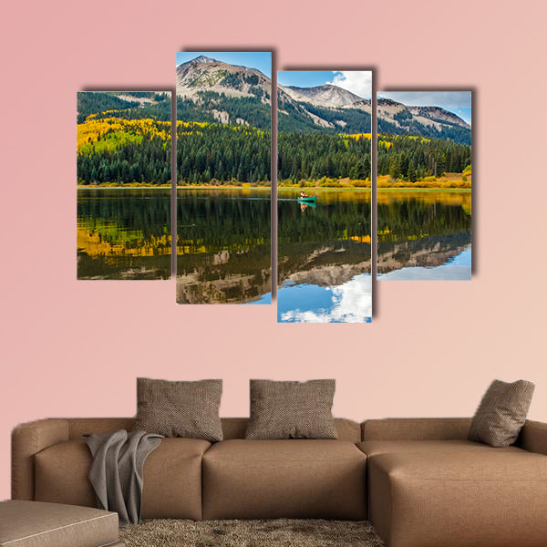 The Lost Lake in autumn, in the Colorado multi panel canvas wall art