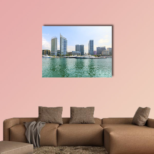 A view of the beautiful Marina in Zaitunay Bay in Beirut,  wall art