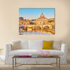 Beautiful View at Tiber and St Peter Multi panel canvas wall art