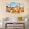 Beautiful View at Tiber and St Peter Multi panel canvas wall art