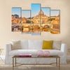 Beautiful View at Tiber and St Peter Multi panel canvas wall art