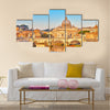 Beautiful View at Tiber and St Peter Multi panel canvas wall art