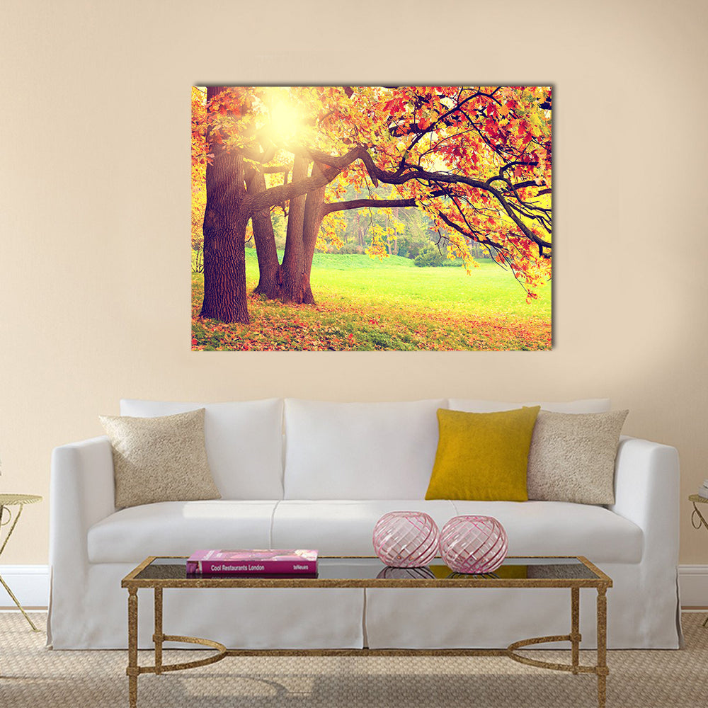 Autumn landscape Multi panel canvas wall art