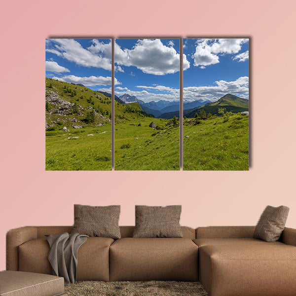 Mountain paths and majestic views of the Dolomites – Italy Multi panel canvas wall art