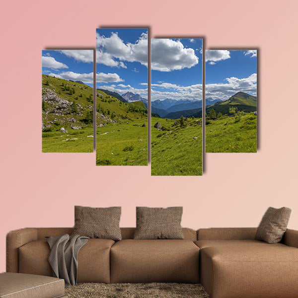 Mountain paths and majestic views of the Dolomites – Italy Multi panel canvas wall art
