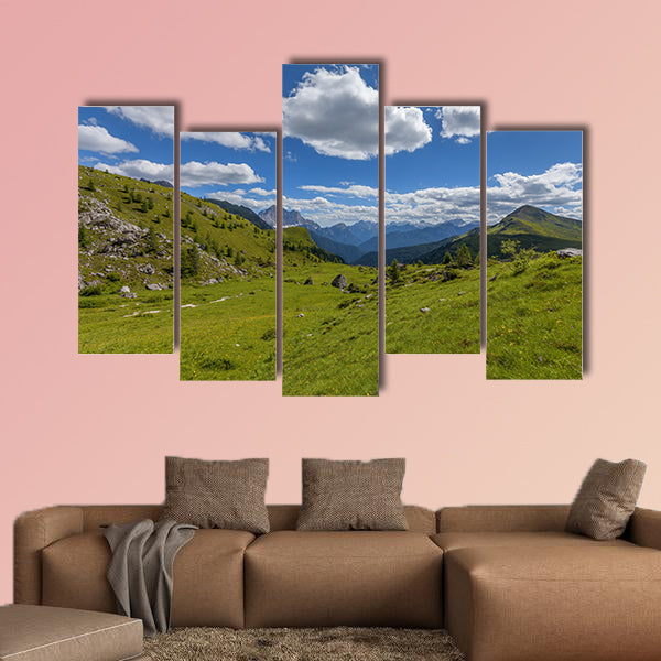 Mountain paths and majestic views of the Dolomites – Italy Multi panel canvas wall art