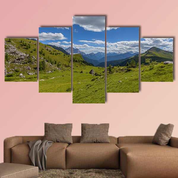 Mountain paths and majestic views of the Dolomites – Italy Multi panel canvas wall art