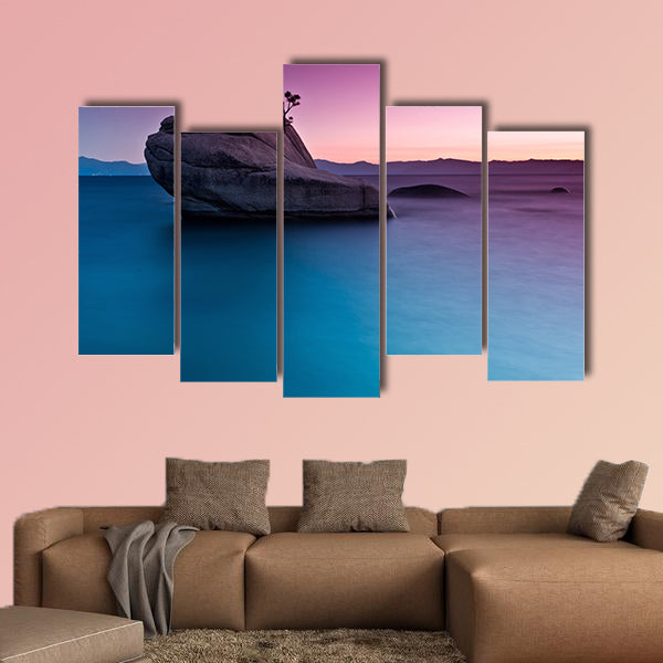Bonsai Rock, Lake tahoe Multi panel canvas wall art