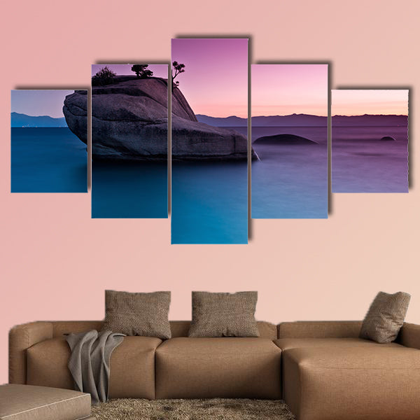 Bonsai Rock, Lake tahoe Multi panel canvas wall art