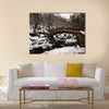 Bridge in Korea in Winter Multi Panel Canvas Wall Art