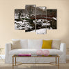 Bridge in Korea in Winter Multi Panel Canvas Wall Art