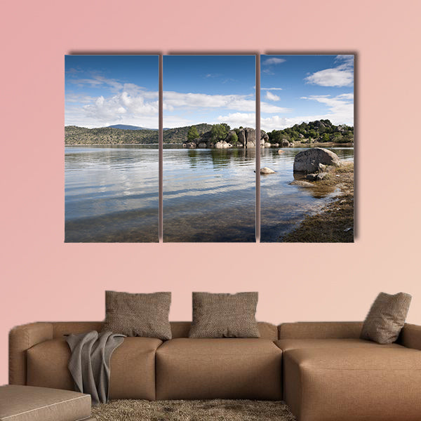 El Burguillo Views of the reservoir, Avila, Spain Multi Panel Canvas Wall Art