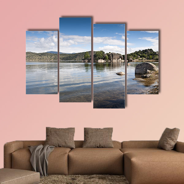 El Burguillo Views of the reservoir, Avila, Spain Multi Panel Canvas Wall Art