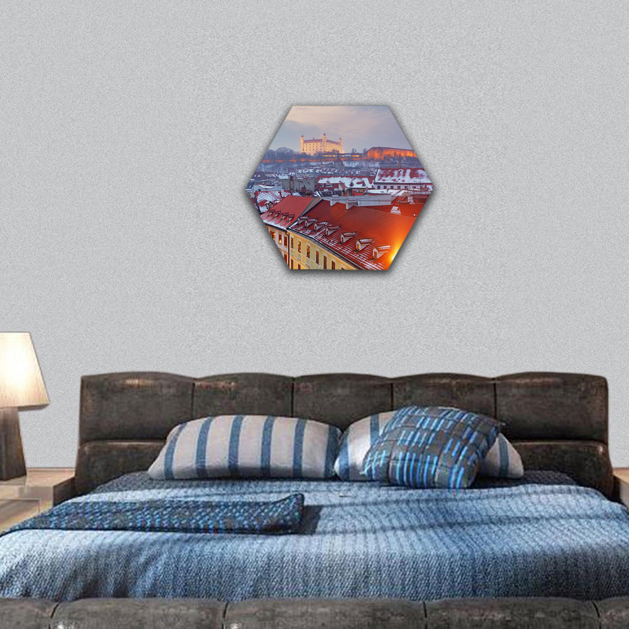 Bratislava Eastern Europe city hexagonal canvas wall art