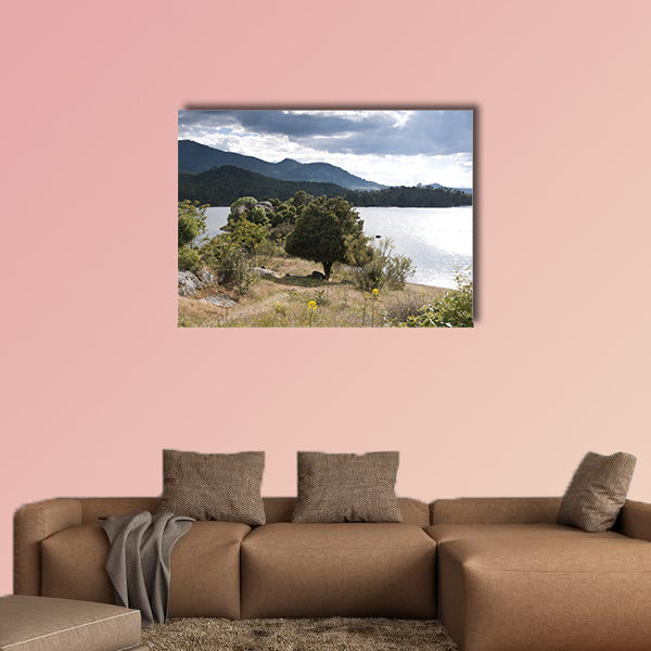 Views of the reservoir of El Burguillo, Avila, Spain, Multi Panel Canvas Wall Art