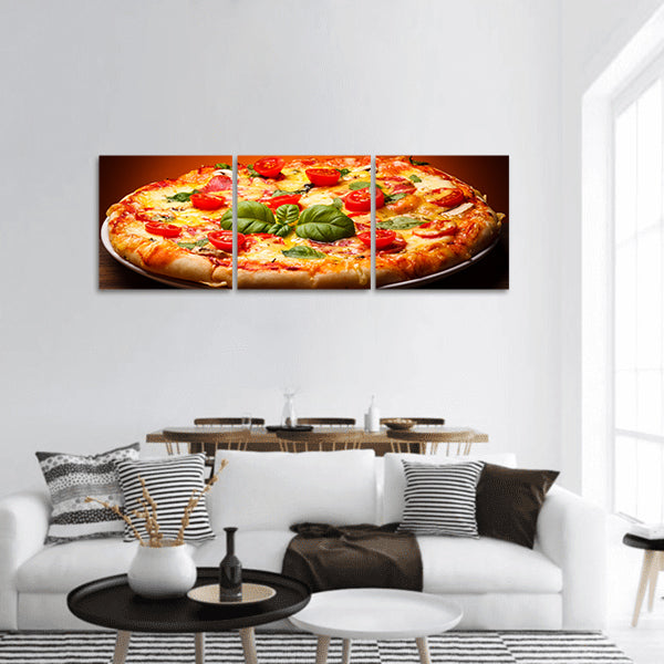 Pizza panoramic canvas wall art