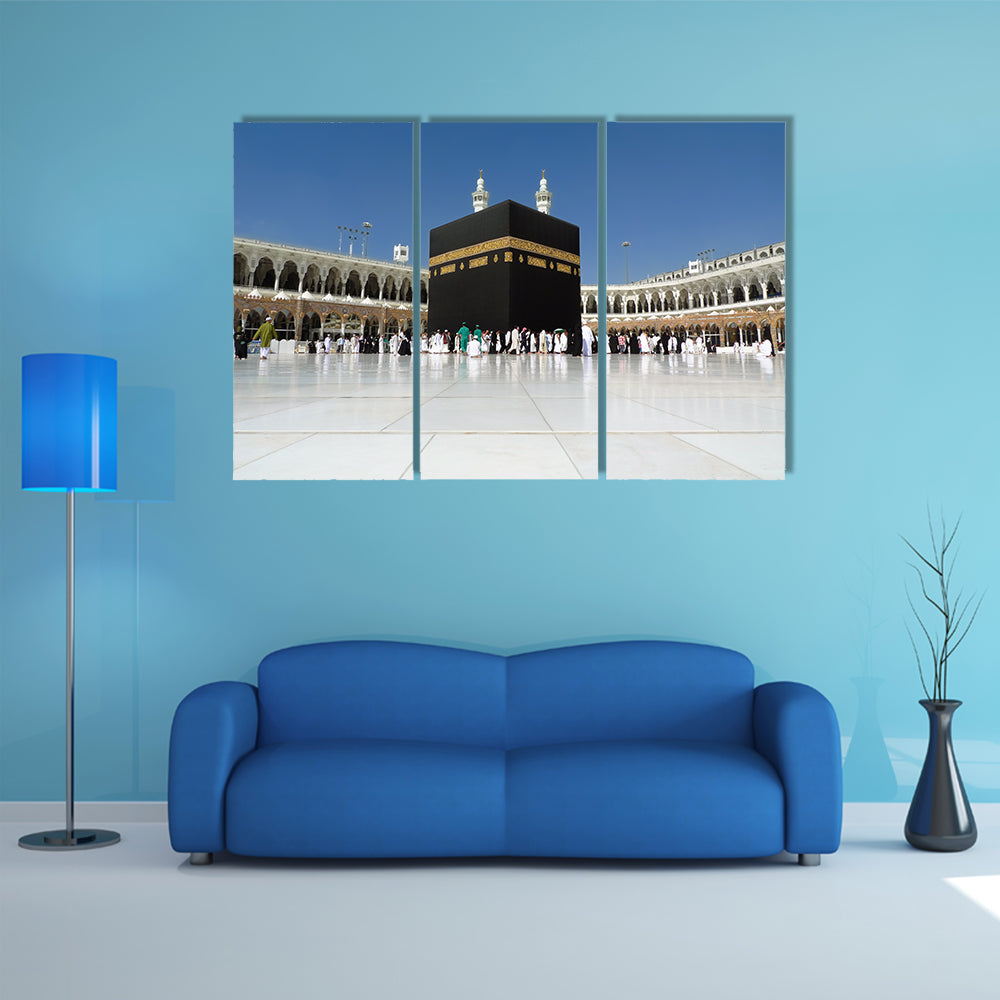 Mecca, A Famous Mosque In Saudi Arabia Multi Panel Canvas Wall Art