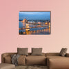 Budapest, night view of Chain Bridge on the Danube River multi panel canvas wall art