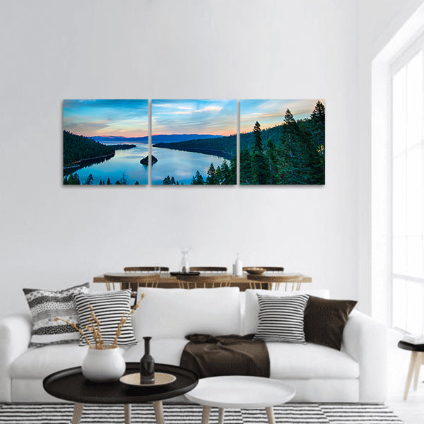 Lake Tahoe, Sierra Nevada, California, USA panoramic canvas wall art