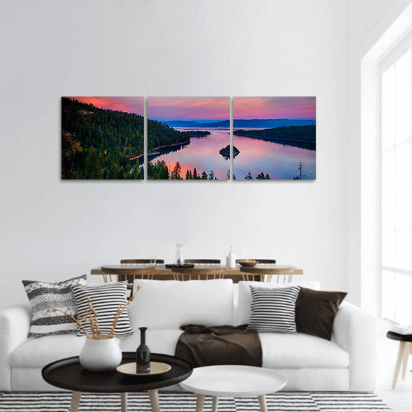 Lake Tahoe, Sierra Nevada, California, USA panoramic canvas wall art