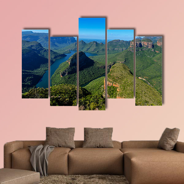 Blyde River Canyon, South Africa the Blyde River Canyon is the third largest canyon worldwide Multi panel canvas wall art