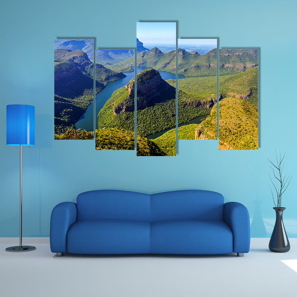Blyde River Canyon in Mpumalanga, South Africa The Blyde River Canyon Multi panel canvas wall art