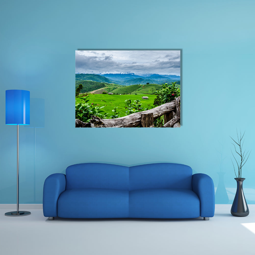 Rice Fields at Maechaem in Thailand multi panel canvas wall art